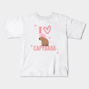 Capybara Preppy Aesthetic Kids T-Shirt